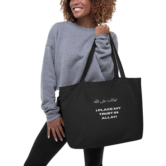 Large organic tote bag spiritual